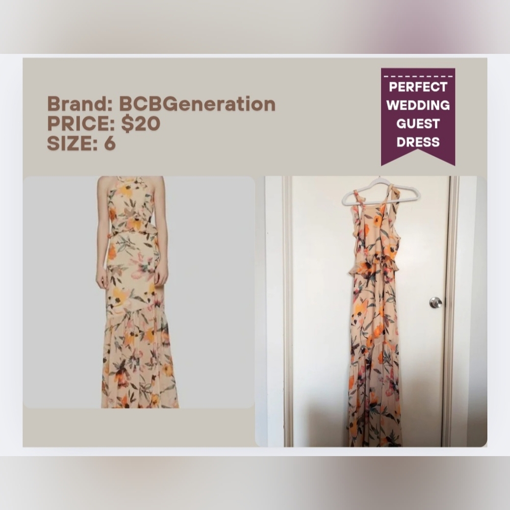 BCBGeneration Floral Maxi Dress